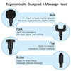Massage Gun Percussion Massager - Deep Tissue Muscle Vibrating Relaxing + 4 Heads